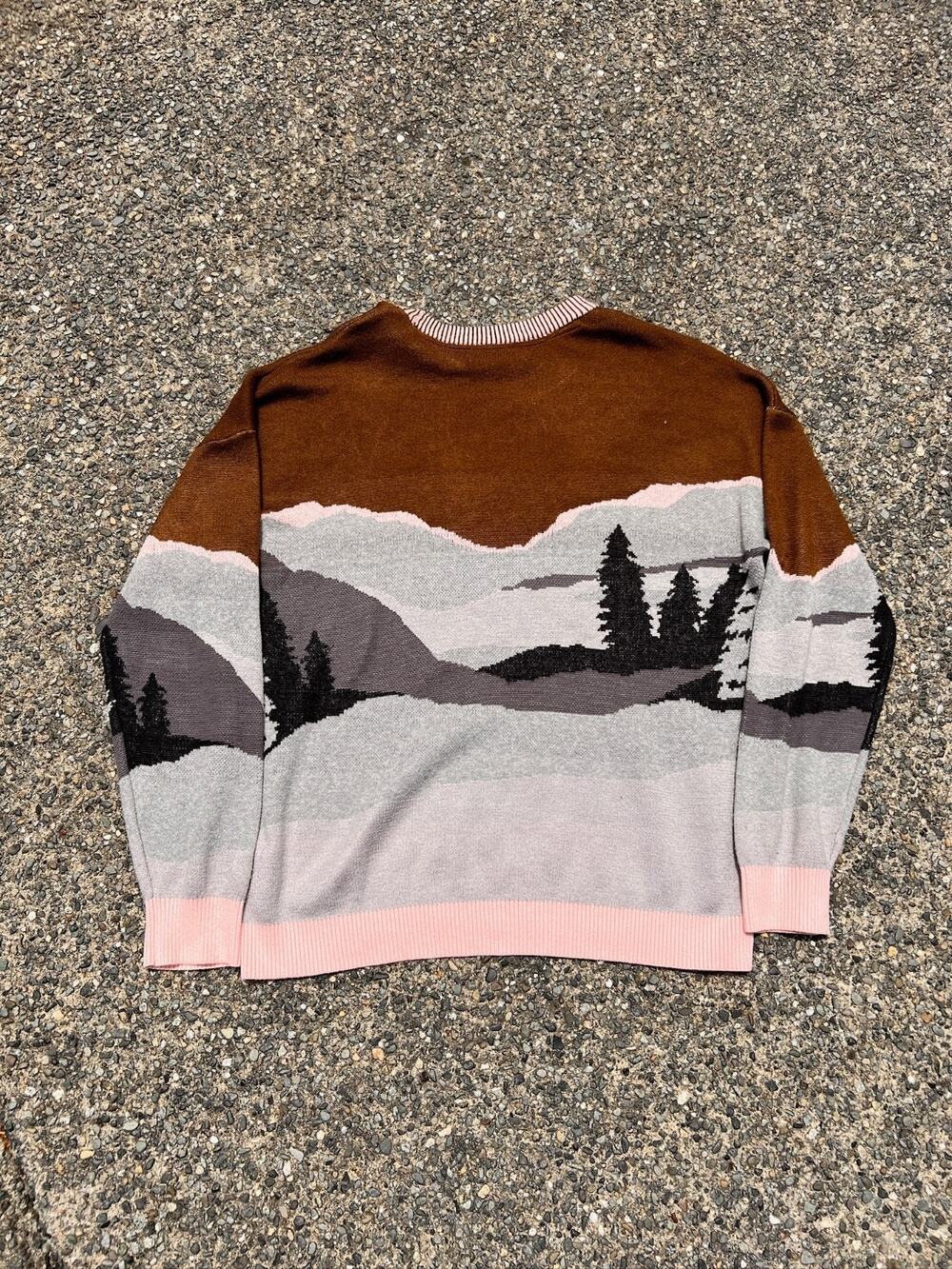 Urban Outfitters Mountain Landscape Knit Sweater Men’s Large